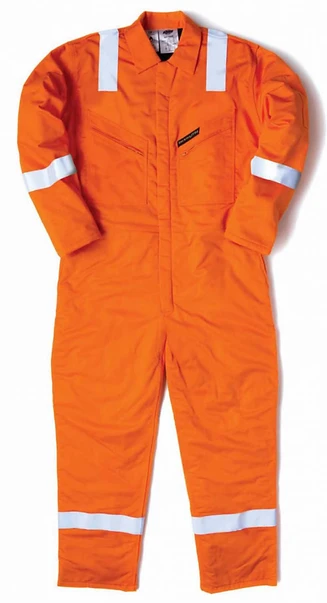 Fireman Suit Coverall — Orange High Visibility